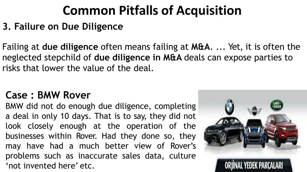 common pitfalls of acquisition 3 failure