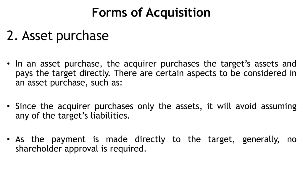 forms of acquisition 1