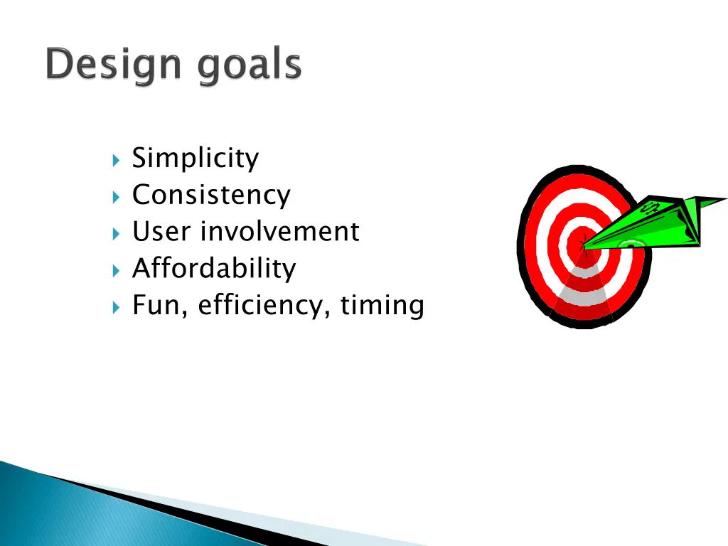 simplicity consistency user involvement