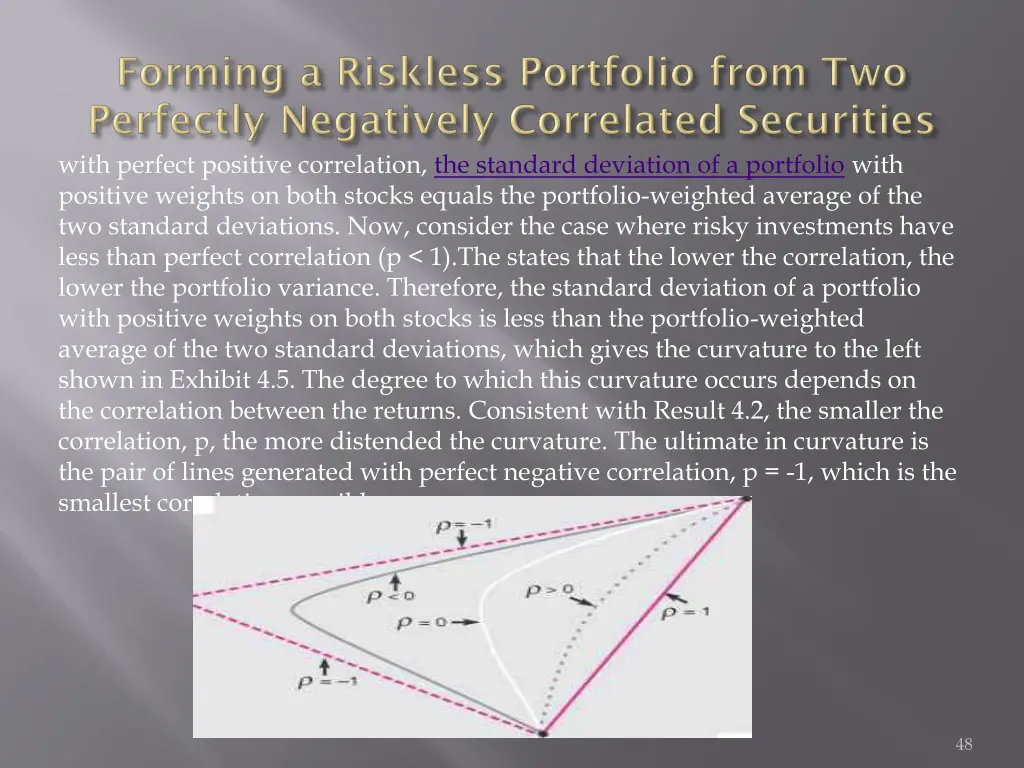 with perfect positive correlation the standard