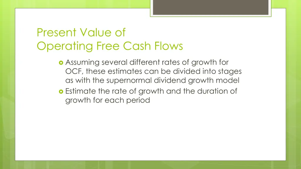 present value of operating free cash flows 3