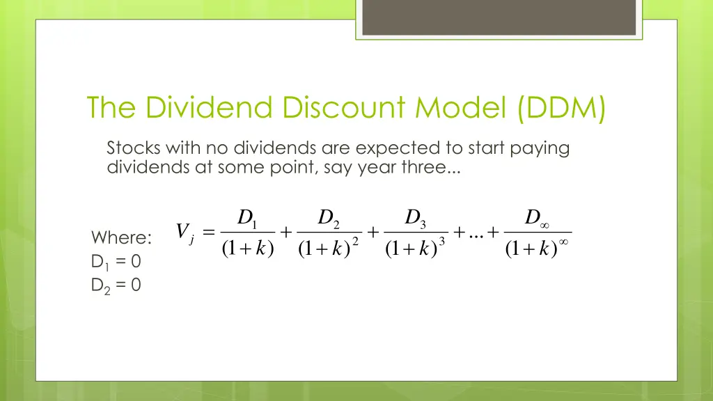 the dividend discount model ddm 2