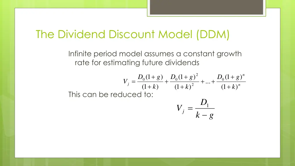 the dividend discount model ddm 3