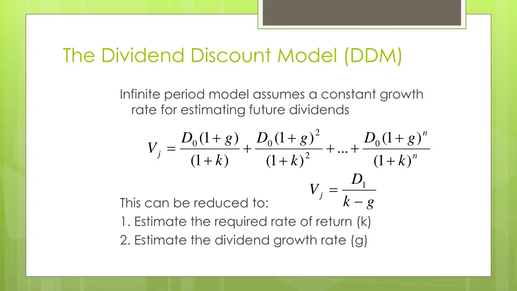 the dividend discount model ddm 4