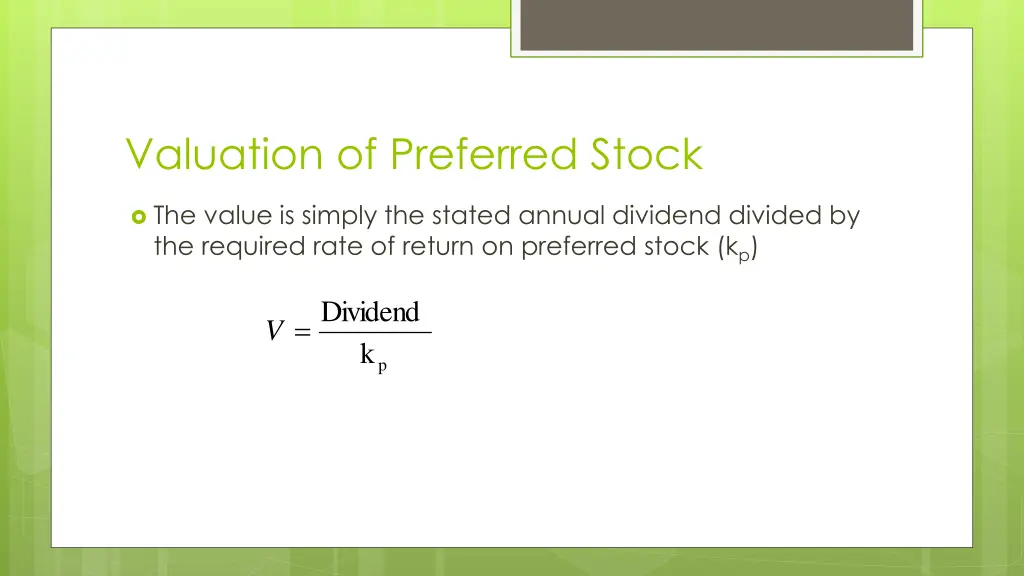 valuation of preferred stock 1