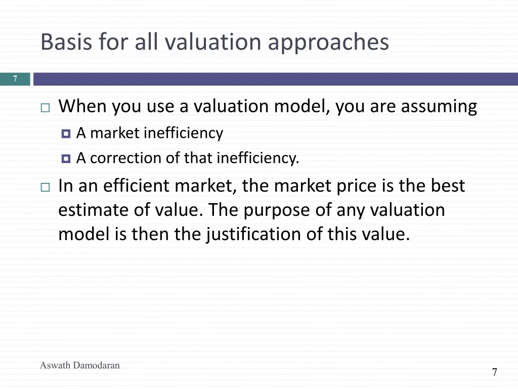 basis for all valuation approaches