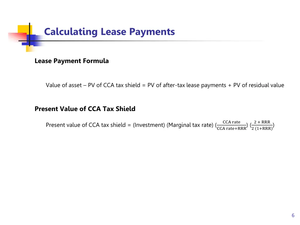 calculating lease payments