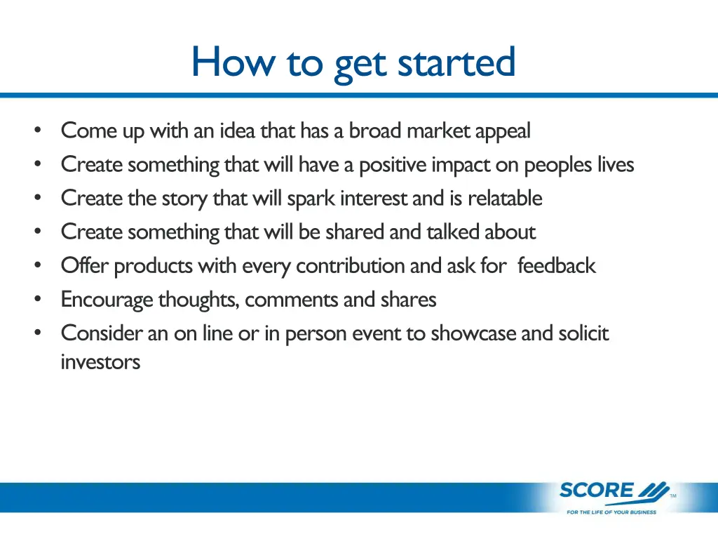 how to get started