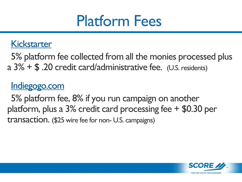 platform fees