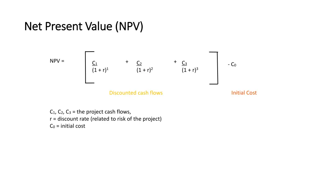 net present value npv net present value npv