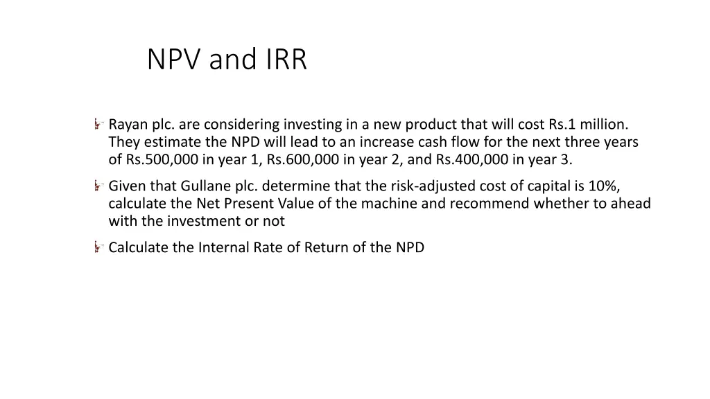 npv and irr