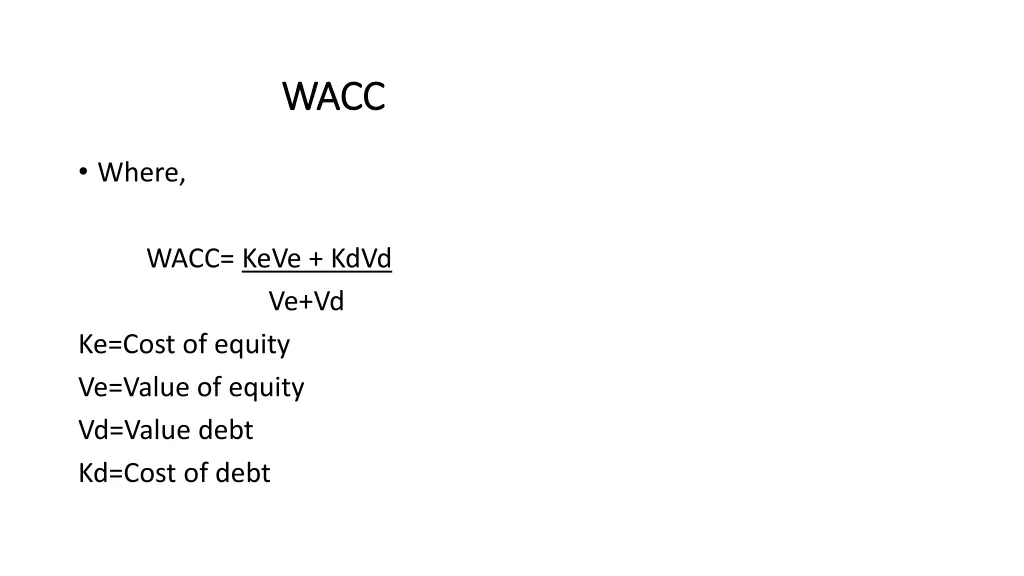 wacc wacc