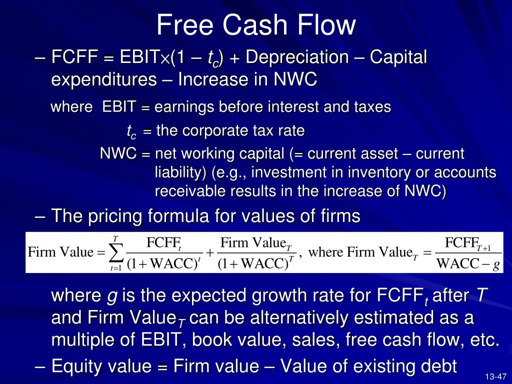 free cash flow 1
