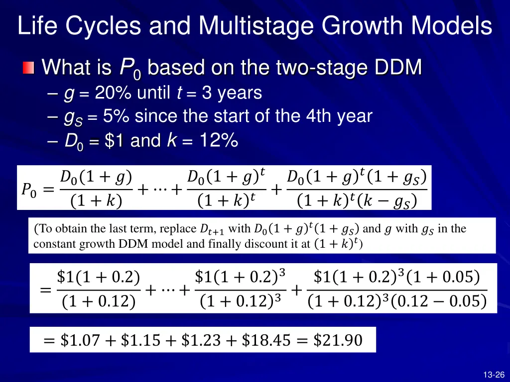 life cycles and multistage growth models 1