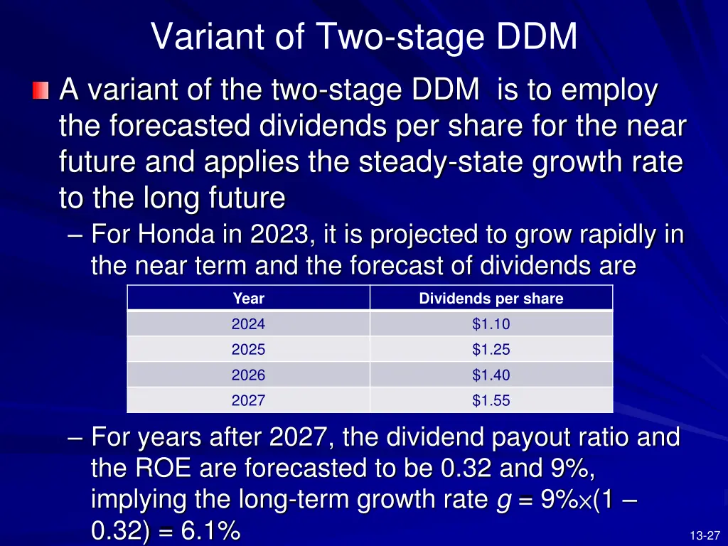 variant of two stage ddm a variant