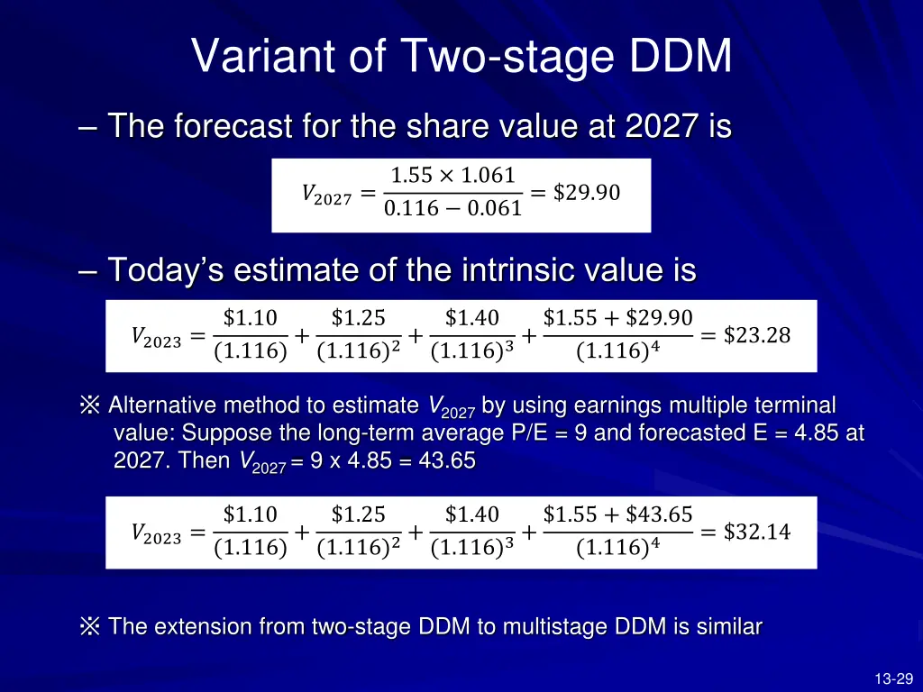variant of two stage ddm