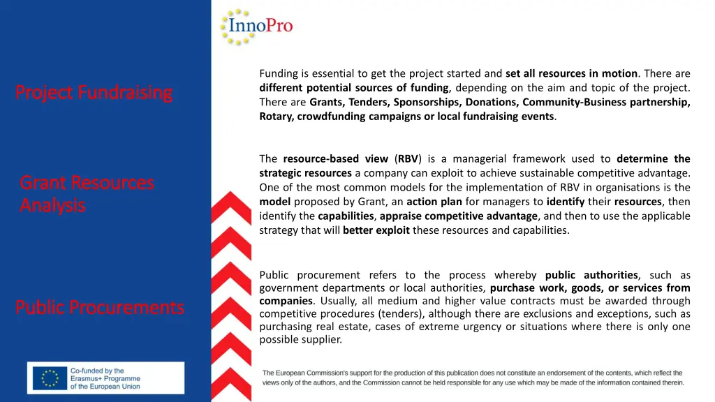 funding is essential to get the project started