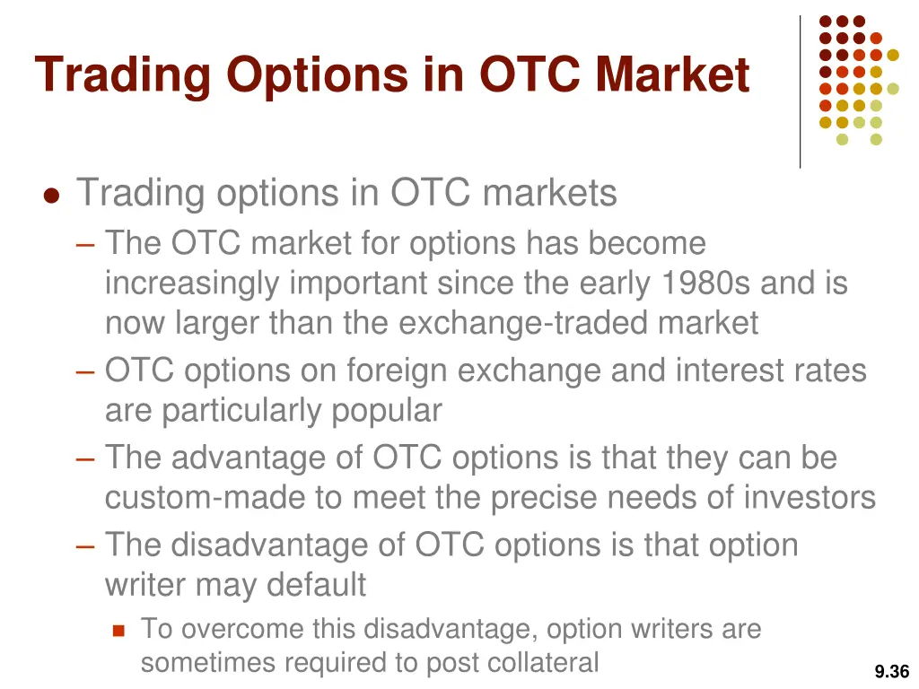 trading options in otc market