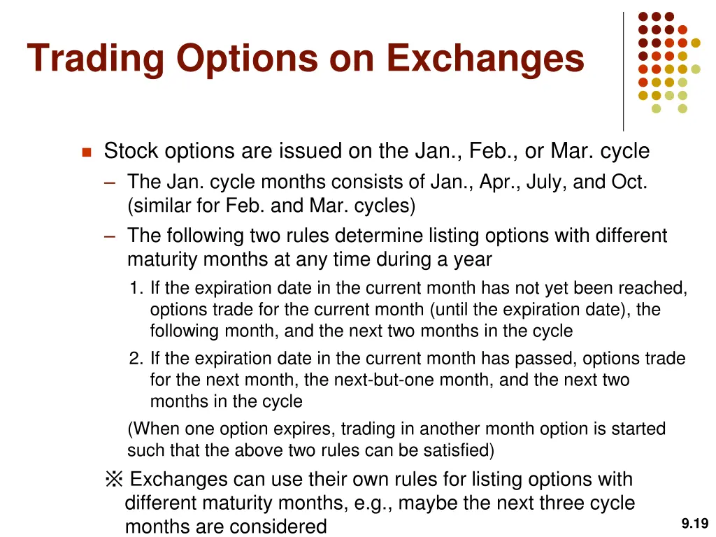 trading options on exchanges 1
