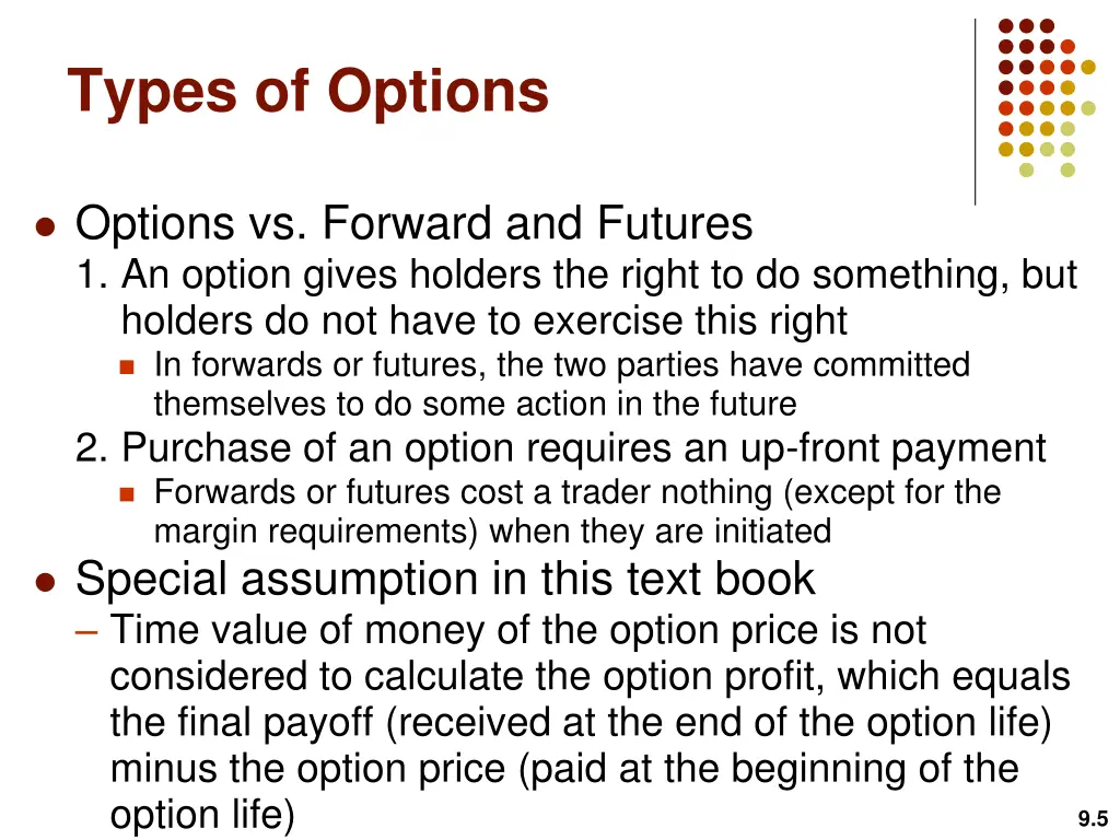 types of options 1