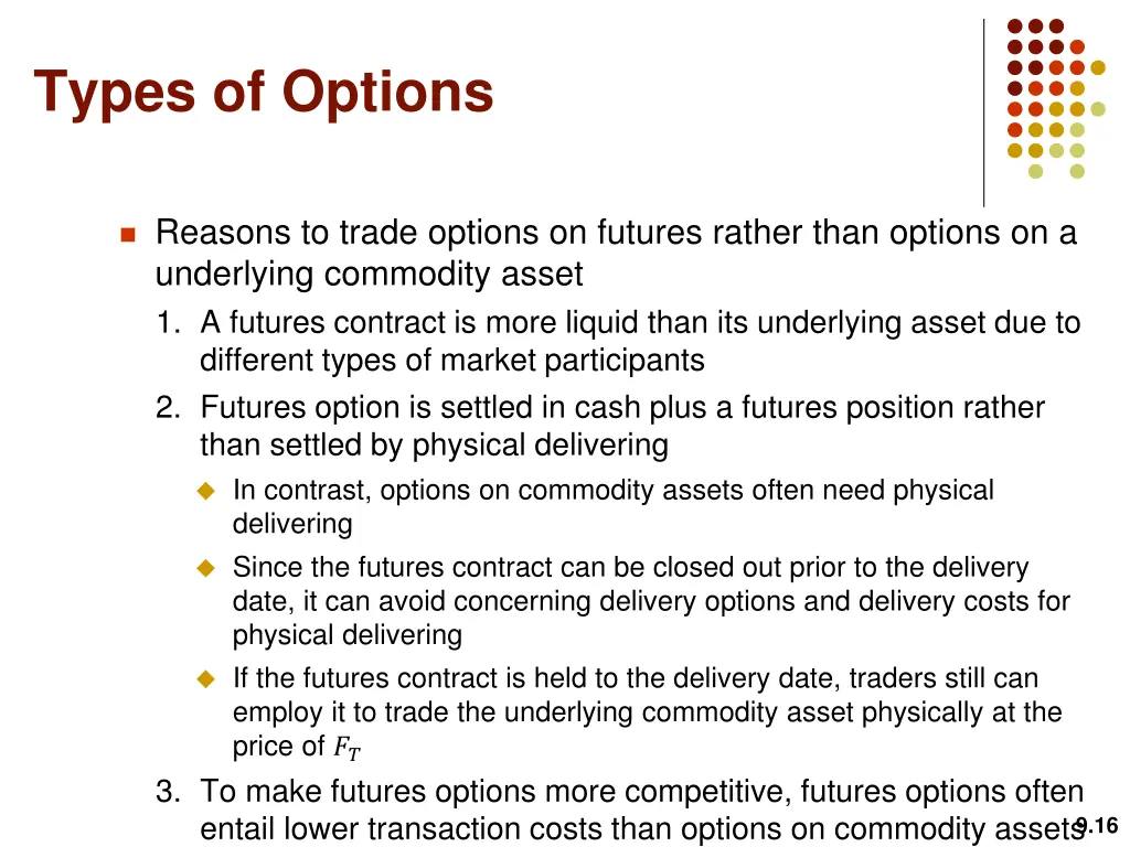 types of options 6