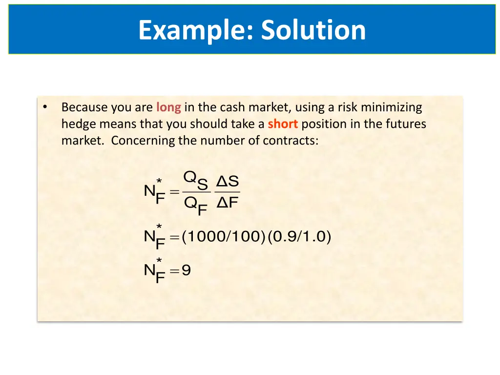 example solution