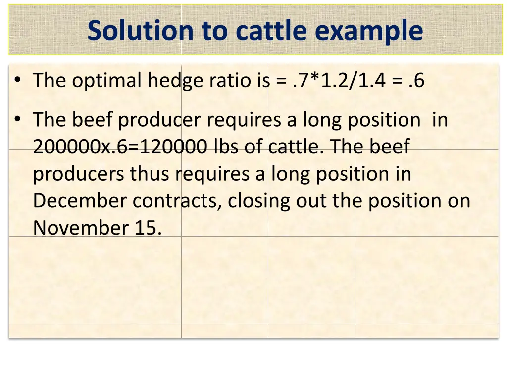 solution to cattle example