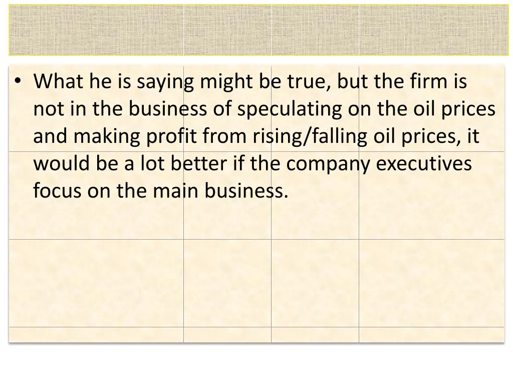 what he is saying might be true but the firm