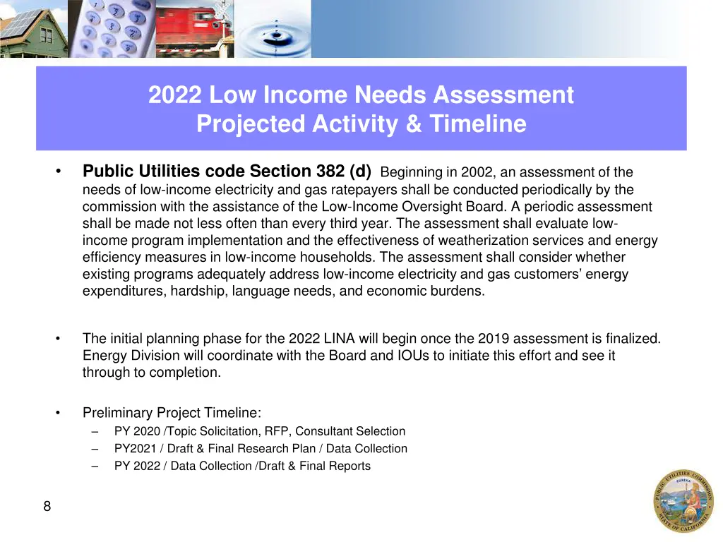 2022 low income needs assessment projected