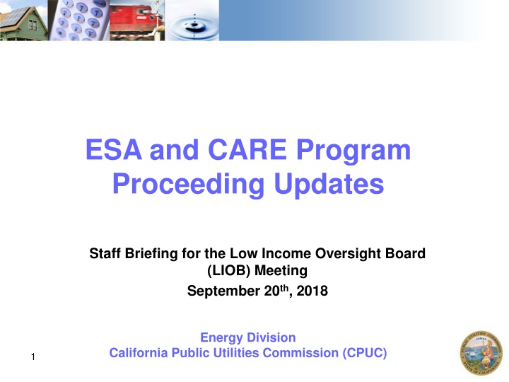 esa and care program proceeding updates