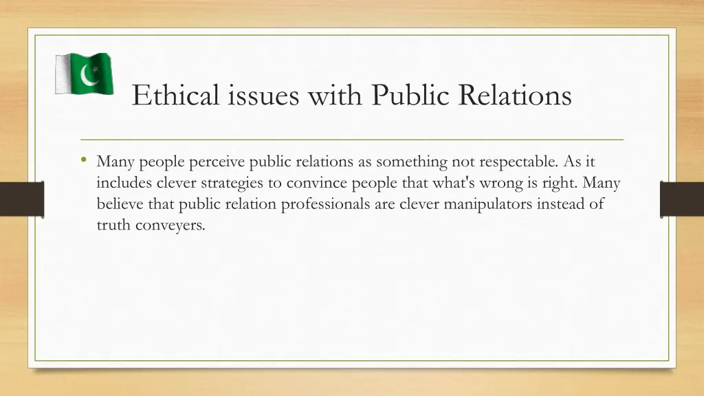 ethical issues with public relations