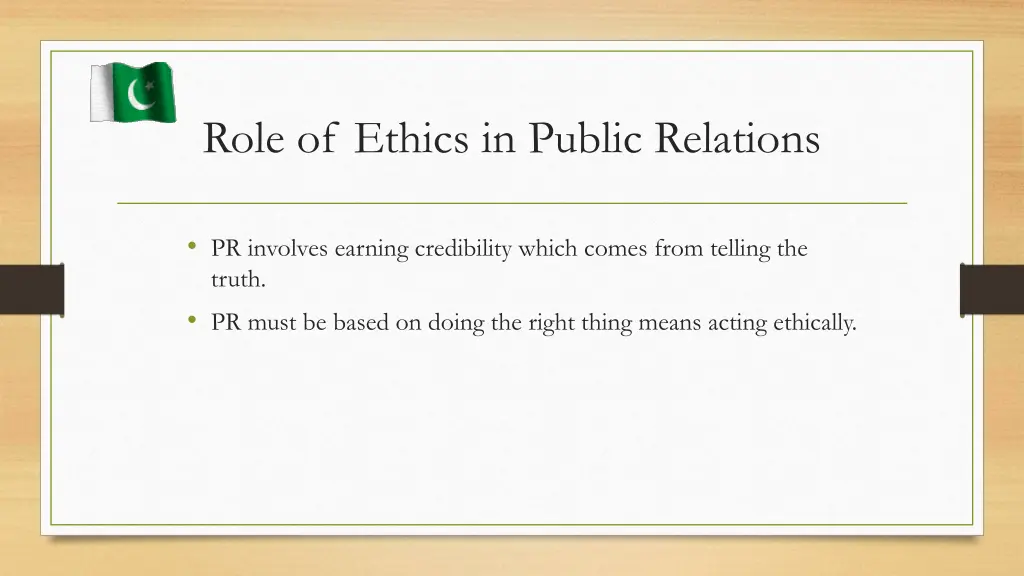 role of ethics in public relations
