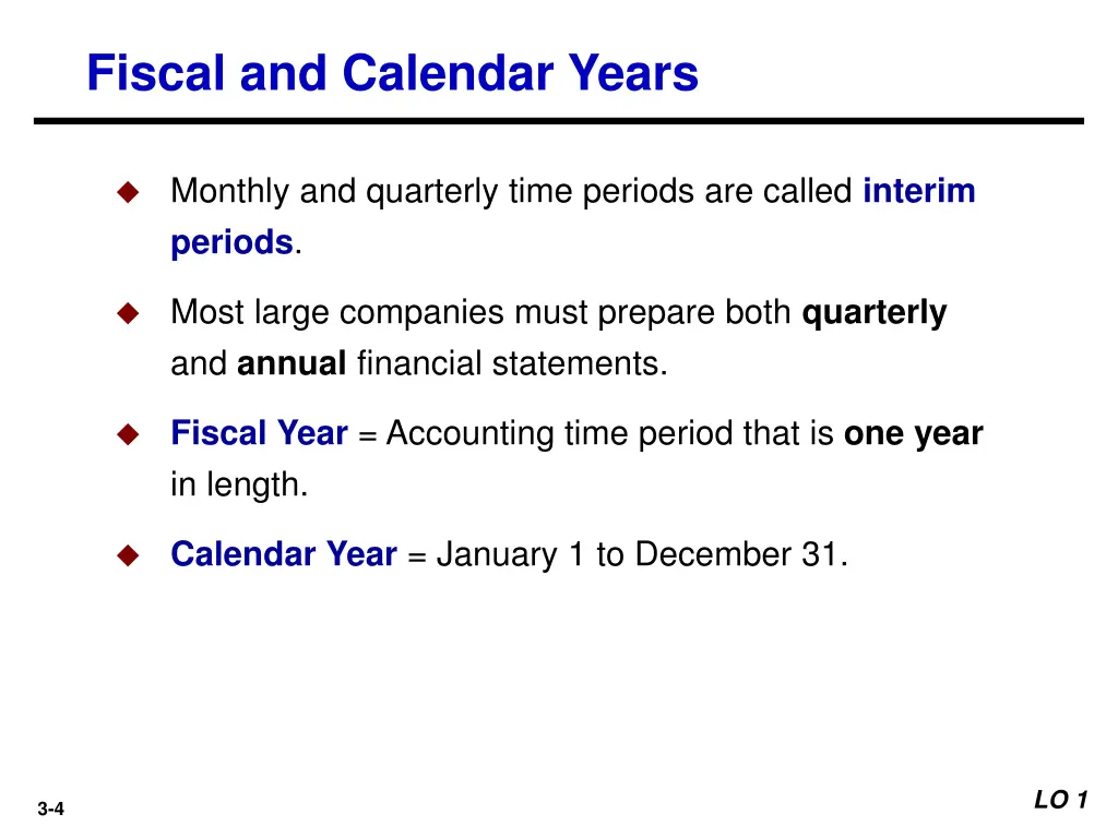 fiscal and calendar years