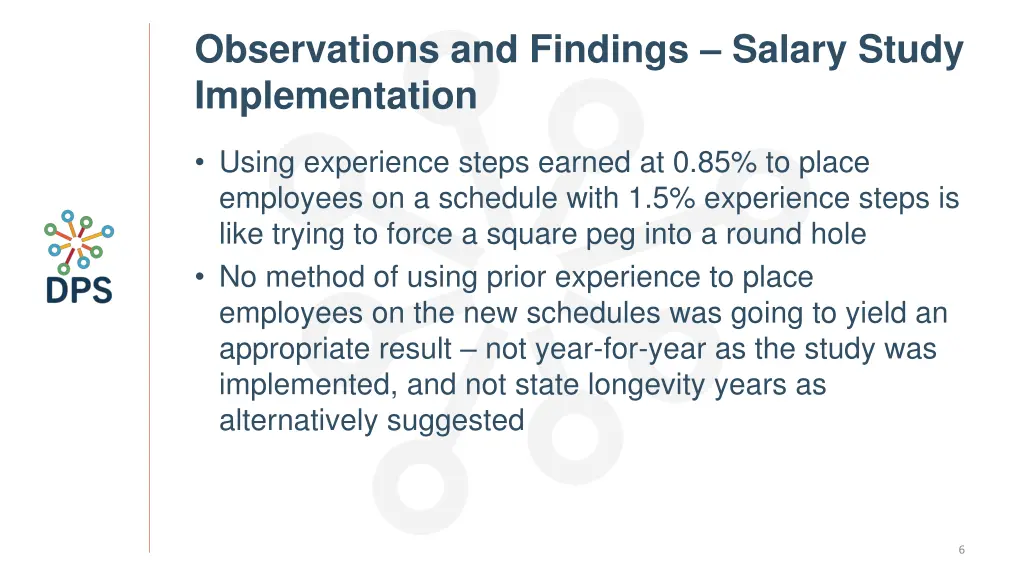 observations and findings salary study 3