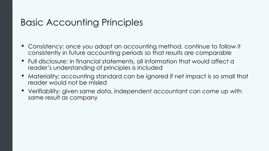 basic accounting principles
