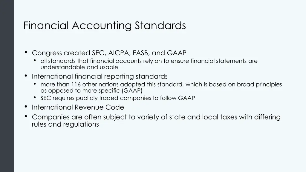 financial accounting standards