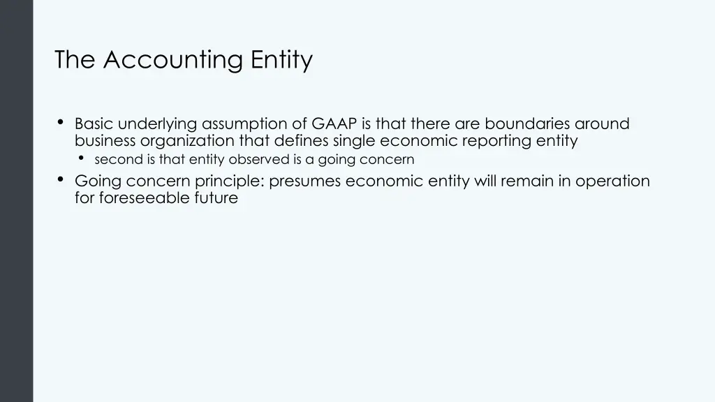 the accounting entity