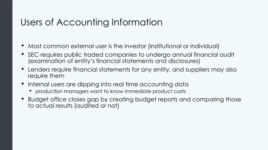 users of accounting information