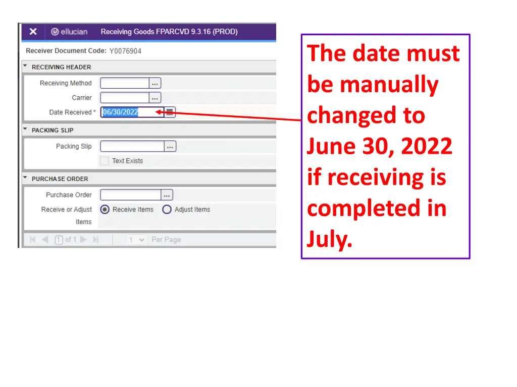 the date must be manually changed to june 30 2022