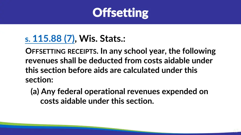 offsetting offsetting