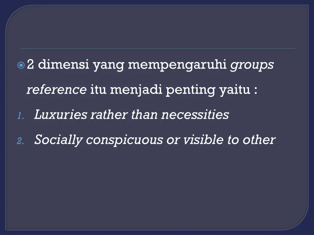 2 dimensi yang mempengaruhi groups