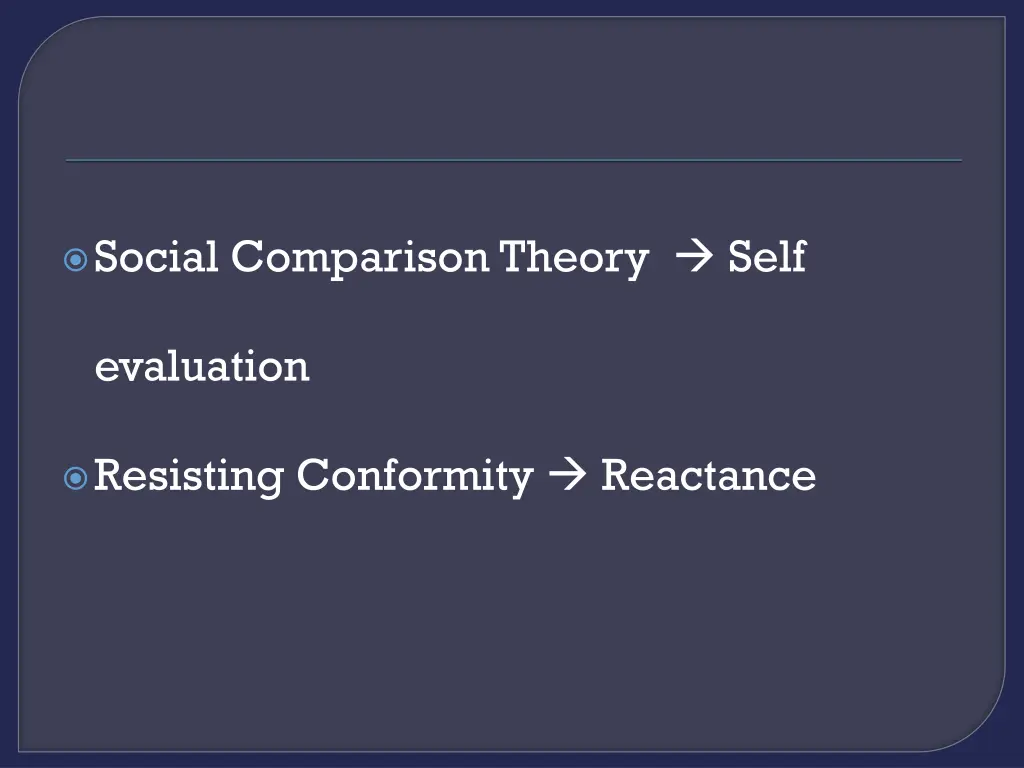 social comparison theory self