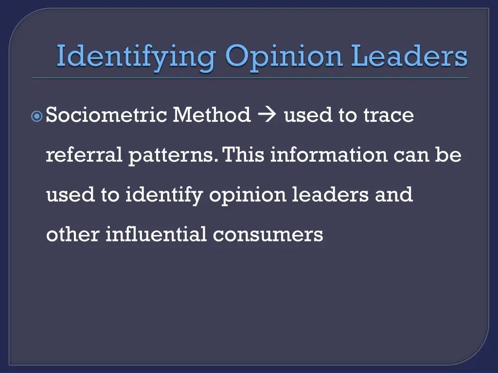 sociometric method used to trace