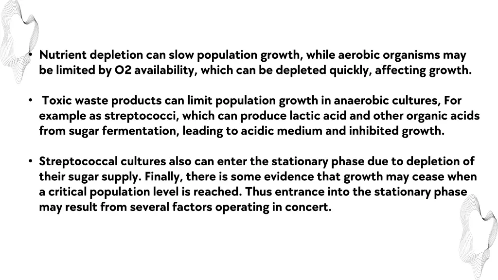 nutrient depletion can slow population growth