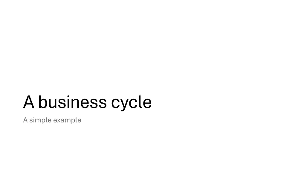 a business cycle a simple example