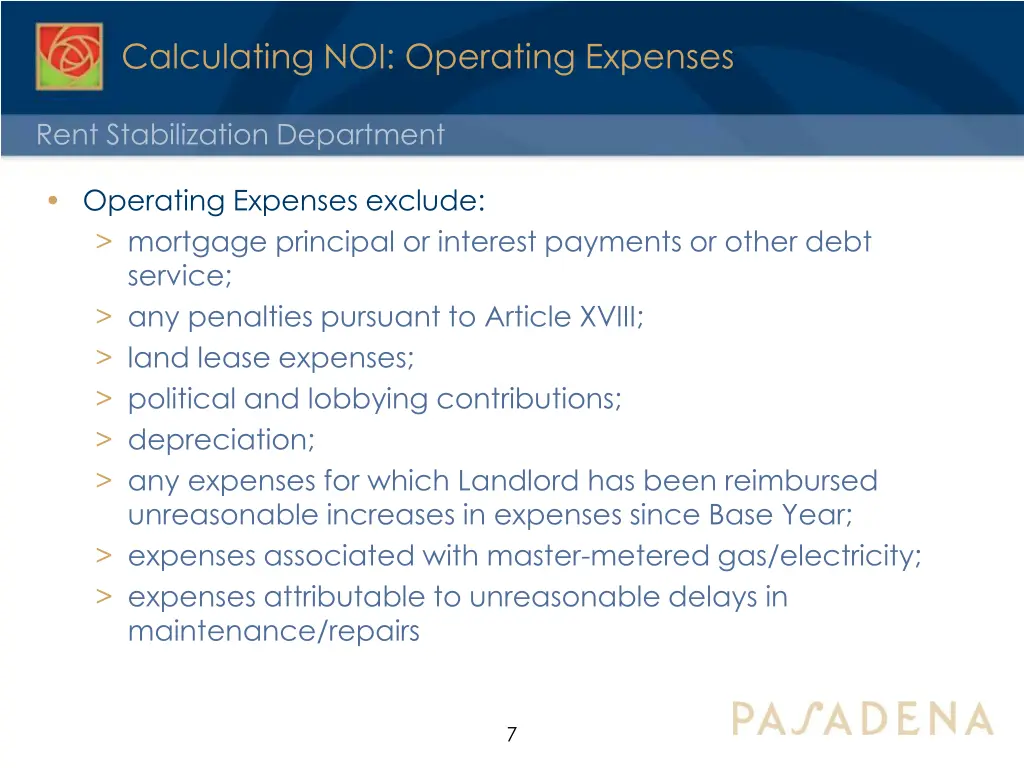 calculating noi operating expenses