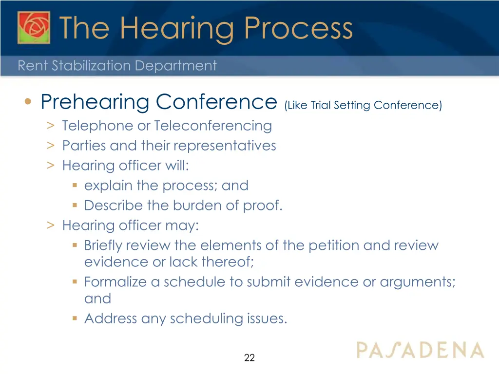 the hearing process 1
