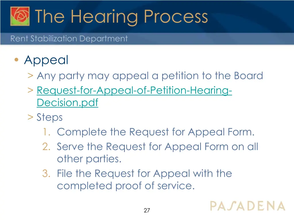 the hearing process 5