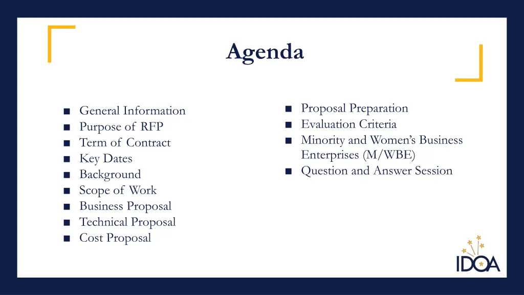 agenda
