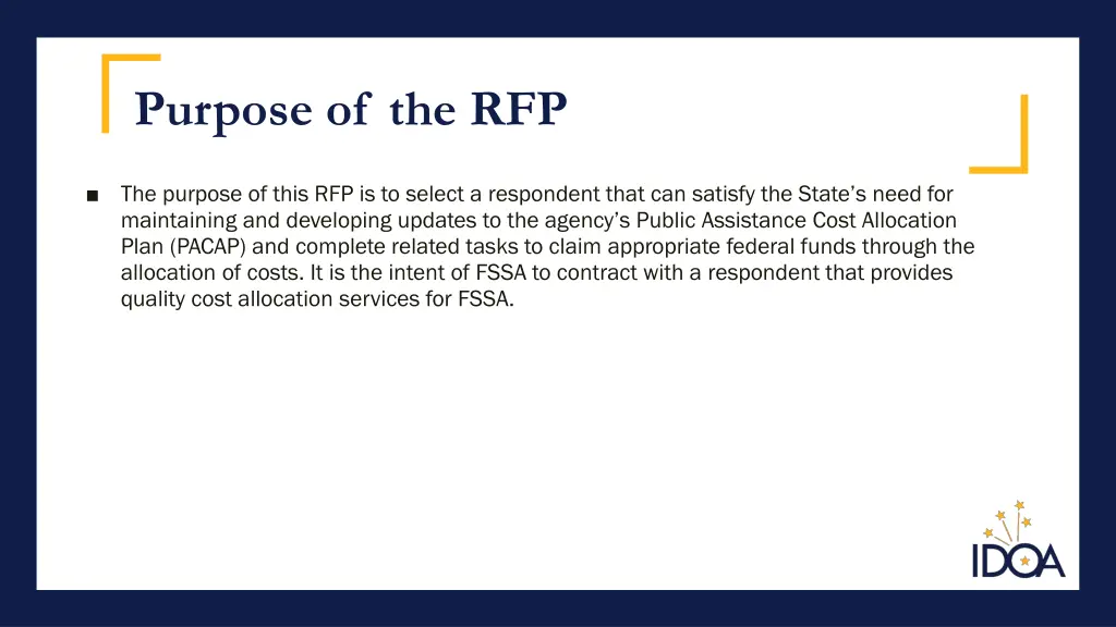 purpose of the rfp